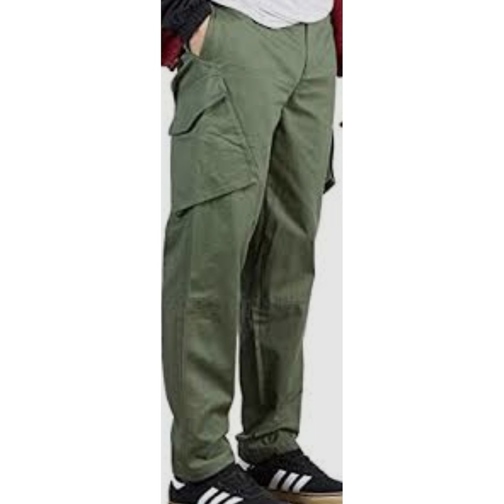 Adidas Originals Skateboard Cargo Pants Olive Gray 36x32 Adj Leg Cuff Cotton